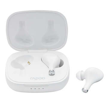 Rapoo i300 TWS bluetooth 5.0 Earphone In-ear Headsets Hi-Fi Stereo Heavy Bass Spor... (COLOR: WHITE)