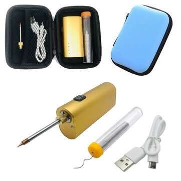5V 10W Electric Soldering Iron Tool Kits Lithium Battery Portable Soldering Iron ... (COLOR: GOLDEN)