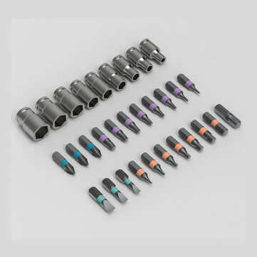 ATuMan DUKA RS2 33 in 1 Multi-purpose Ratchet Socket Wrench Screwdriver S2 Magnetic Bits Tools Set D