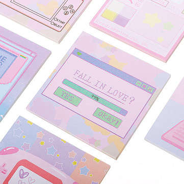 6 Pcs/pack Colorful Sticky Notes Cartoon Love Game Pad Sticky Memo Notes Gift Stationery Office Stic