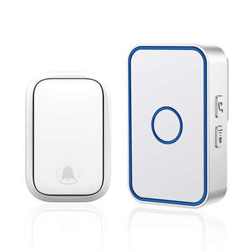 CACAZI FA78 Self-powered Wireless Smart Home Doorbell Switch One for One Pager Wa... (COLOR.: WHITE)