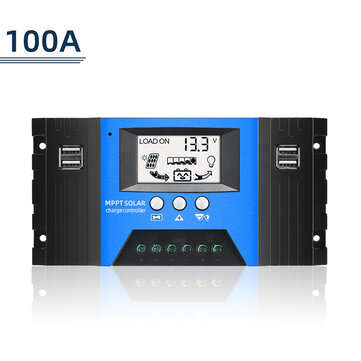 Excellway 30/40/50/60/100a Mppt Solar Controller Lcd Solar Charge Controller Accu... (current: 100a)