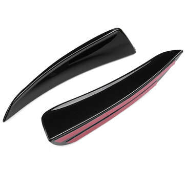 Car Front Bumper Outer Side Splitter Canard Trim For Mercedes-benz A Class W1... (COLOR: GLOSSBLACK)