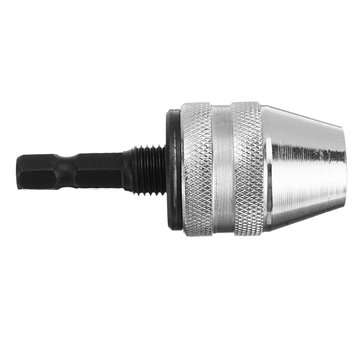 Drillpro 0.5-8mm Keyless Chuck 3 Jaw Drill Adapter 1/4 Inch Hex Shank Nickel Plating Drill Chuck