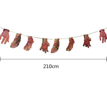 Halloween Bloody Garland Limb Party Decoration Horrid Scare Scene
