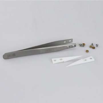 BEST BST-72-MZ Anti-acid Ceramic Tipped Stainless Steel Tweezer Fine Pointed Tips With Heat Resistan