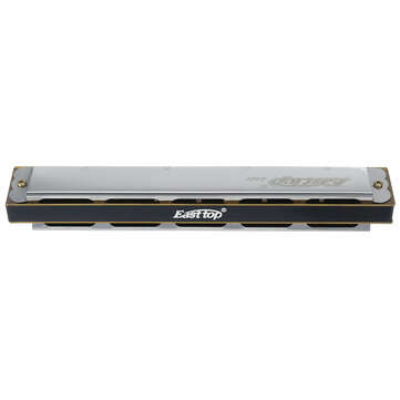 EASTTOP T2401 Polyphonic Harmonica Silver 24-hole C-tone Monophonic High Cost-effective Harmonica Su