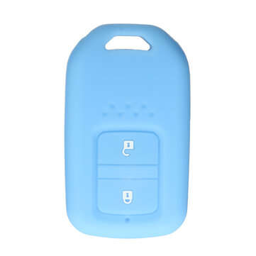 Silicone 2 Button Smart Keyless Remote Key Case Fob Cover Holder For Honda CR... (COLOR.: LIGHTBLUE)