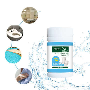 100g Swimming Pool Chlorine Tablets High Content Chlorine Effervescent Sanitizing Tablet Cleaning