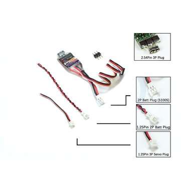 AEORC E-Power BE001 Motor Speed Controller 5A Brushless ESC 1S 2.54mm 3P Molex 2P 3P Cable for RC Ai