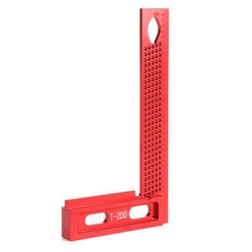 L Type 160/200mm Aluminum Alloy Woodworking Square Hole Positioning Metric Measur... (LENGTH: 200MM)