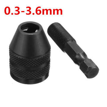 0.3-3.6/0.3-6.5/0.6-8mm Keyless Drill Chuck 1/4 Inch Hex Shank Quick Change Adapter Co... (SIZE: 1#)