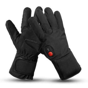 7.4V 2200mah Electric Heated Gloves Motorcycle Winter Warmer Outdoor Skiing 3-Speed Tem... (SIZE: M)