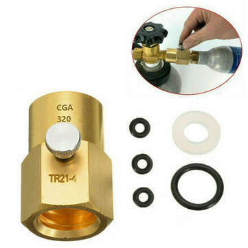 For Soda Stream Cylinder Refill Adapter Adaptor Bleed Valve and CGA320 Connector