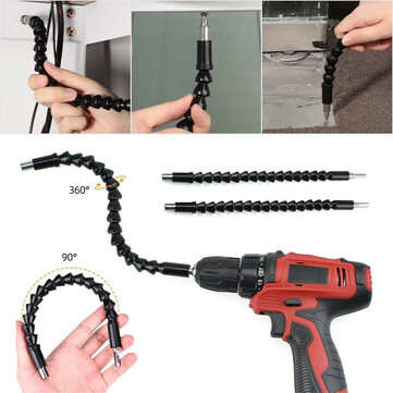Drillpro 16Pcs/Set Flexible Drill Extension Hex Shank Drill Nut Driver Bit Set Bendable Drill Bit Ex