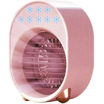 Bakeey 300ml Portable Air Conditioner Mini USB Fan Air Cooler Humidifier Desktop C... (COLOR.: PINK)