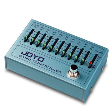 JOYO R-12 Band Controller Equalizer 10 Band EQ Pedal for Guitar & Bass, Guitar Effect Pedal, 31.25Hz