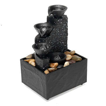 Electric Modern Tabletop Water Fountain USB Powered Water Fountain Ornament For Home Bedroom Living