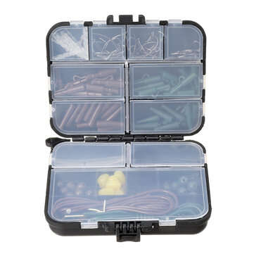 128Pcs/Set Fishing Tackle Box Set Fishing Connector Swivels Interlock Rolling Swivel For Fishhook Lu