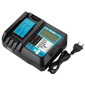 18V 3000mA DC18RF Replacement Battery Charger with LCD Display for Makita BL1815 B... (PLUG: USPLUG)
