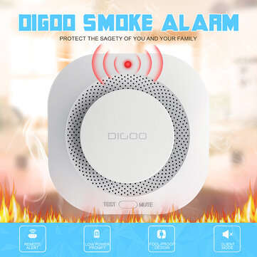 Fire Alarm Detector Independent Photoelectric Smoke Sensor Remote Alert Work with HOSA HAMA