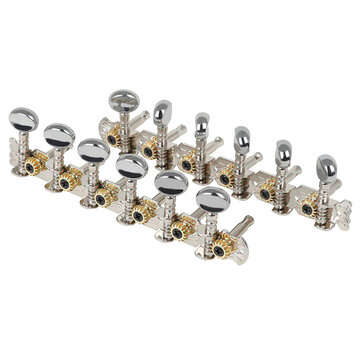 Silver+Gold Guitar String Tuning Pegs Tuners Machine Heads Guitar Parts