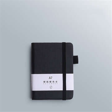 A6/A7 Color Notebook Hard Cover Mini Portable Pocket Notebook With Boo... (SIZE: A7 | COLOR.: BLACK)