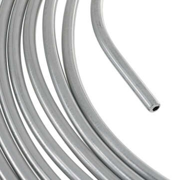 25ft Brake Pipe Copper Line 3/8`` OD Steel Zinc Silver Brake Line Fuel Tubing Kit