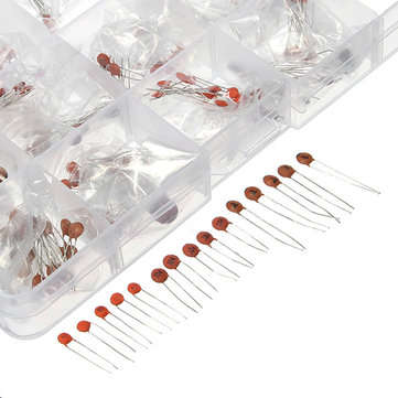 300 Pcs 2pF-0.1F Ceramic Capacitors Kit With Component Box