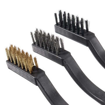 Heated Bed Nozzle Cleaning Brush Set + Curved Nose Tweezers + 0.4mm Nozzle Cleaning Needle*5pcs +  0