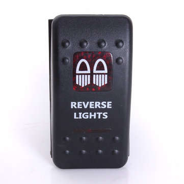 Rocker Switch SPST ON-OFF Dual Red LED Illuminated Roof Driving Spot Light for 12V-24V C... (NO.: 2)