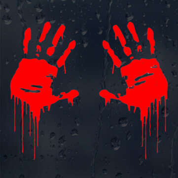 15.7x15cm Car Styling Vinyl Car Stickers HandPrint Window Decal (COLOR: RED)