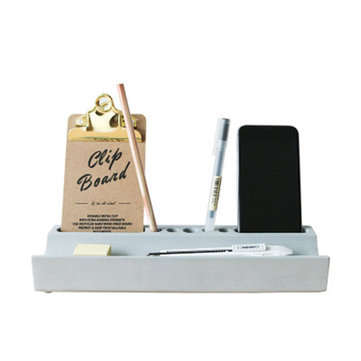 Cement Pen Holder Desktop Office Stationery Storage Concrete Pen Holder