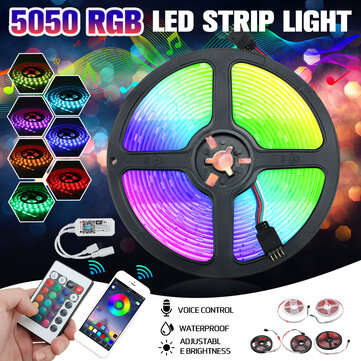 12V 5050 SMD RGB WIFI Wireless Strip Light 150LED Alexa Smart Home Wa... (LENGTH: 2M | PLUG: EUPLUG)