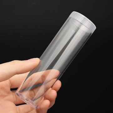 10Pcs/Set 25mm Round Clear Plastic Coin Tube Coin Holder Container for Quarter Dollar Storage Tube S