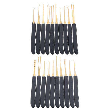 DANIU 24Pcs Lock Picks Training Tool Transparent Practice Padlock Set Locksmith Tool
