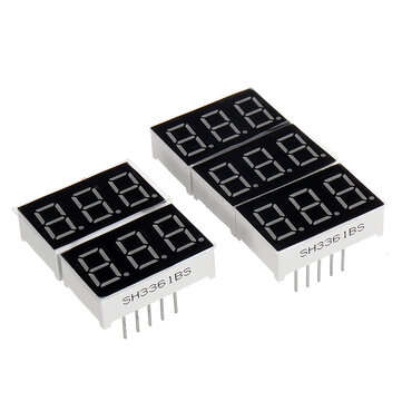 5Pcs 3361BS 0.36 inch LED Digital Tube Three-digit Common Anode Bright Red Light