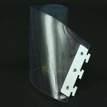 200*18*0.19cm Clear Freezer PVC Plastic Strip Curtains Strip Curtain Door Strip Kit Hanging Rail