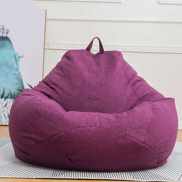 2 Sizes Large Bean Bag Chair Couch Sofa Covers Indoor Lazy Lounger For ... (SIZE: M | COLOR: PURPLE)