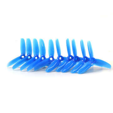 5 Pairs HSKRC 3 Inch 3050 3-blade Propeller CW CCW for 1406 1306 1506 Brushle... (COLOR.: CLEARBLUE)