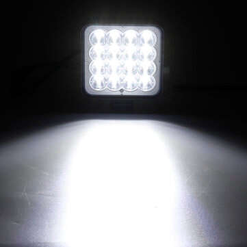 9V-60V 48W 16 LED Work Light Spot Lamp 12V 24V Waterproof For Off Road Car Truck Boat Motorcycle