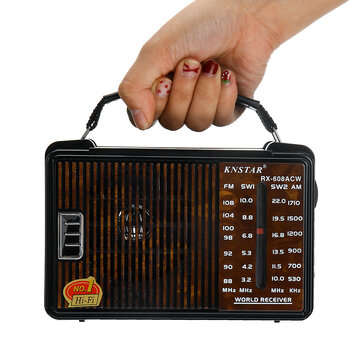 RX-608AC Portable Retro FM AM SW1 SW2 Radio 4 Band Loud Volume Radio Handheld Speaker