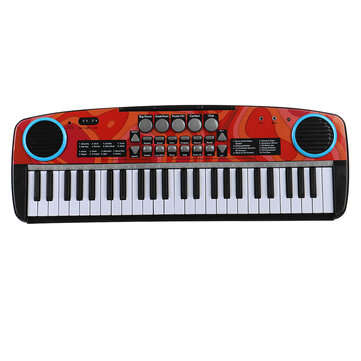 Musical 49 Keys Electronic Keyboard Digital Piano LED Screen w/ Microphone