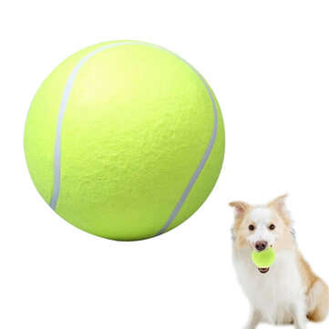 1 Pcs Pet Dog Ball Tennis Ball 6cm/24cm Diameter Rubber Chew Puppy Toy Clean teeth Bite... (SIZE: S)