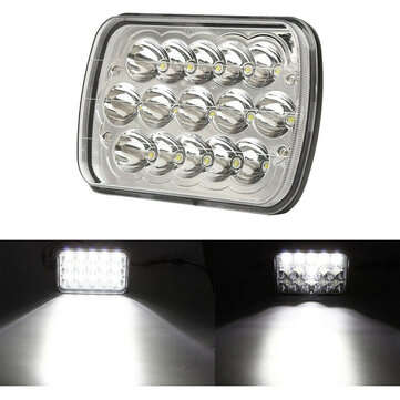 7 Inch 45W Square Headlights LED Work Lights Waterproof Hi-Lo Sealed Beam For Jeep (COLOR: SILVER)