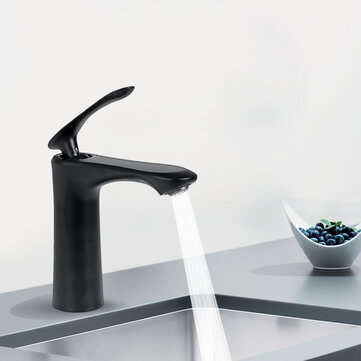 Matte Black Bathroom Sink Faucet Basin Cold/Hot Mixer Tap Single Handle