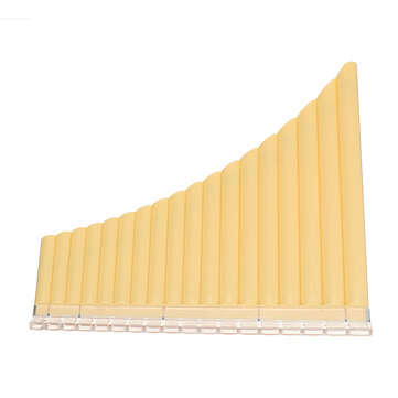 18 Pipes ABS Material of 18 Tube Pan Flute for Beginners (COLOR: YELLOW)