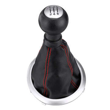 5 Speed Gear Stick Shift Knob + RED Dust Cover Shifter For Suzuki Swift SX4 ALTO