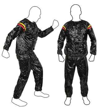 Unisex Sauna Suit PVC Fitness Body Shape Sweating Sauna Suit Exercise Gym Pullover Ca... (SIZE: 3XL)