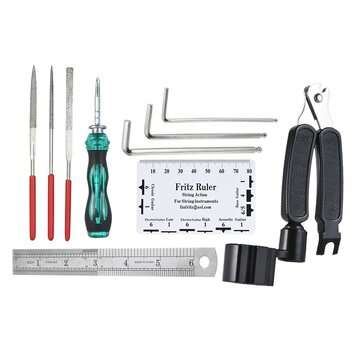 Guitar Repairing Maintenance Tool Kit Includes String Organizer String Action Ruler Gauge Measuring